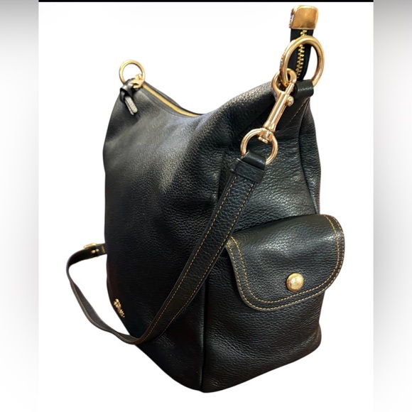 Coach Pennie Black Leather Shoulder Bag - Picture 3 of 10